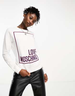 Love moschino store box logo sweatshirt