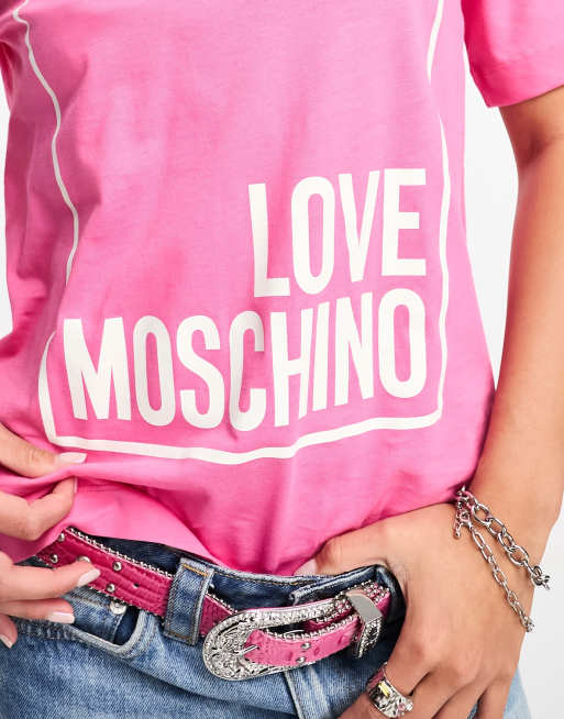 Pink Monogrammed T-shirt Moschino - Vitkac Canada