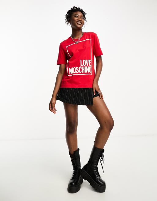 Moschino red discount t shirt dress