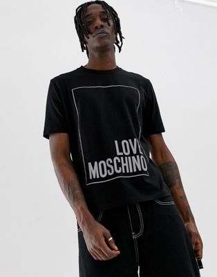 Love Moschino box logo t-shirt in 