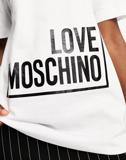 MMA, Love Moschino Love logo-print T-shirt Weiß, Footwear, FonjepShops,  Fitness