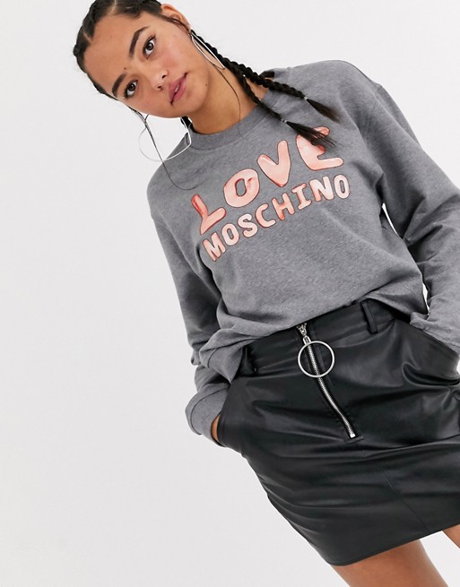 Love Moschino bubblegum logo sweatshirt