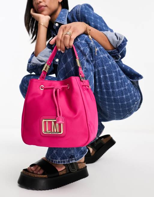 Love Moschino bucket bag in hot pink