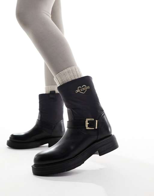 Moschino store biker boots