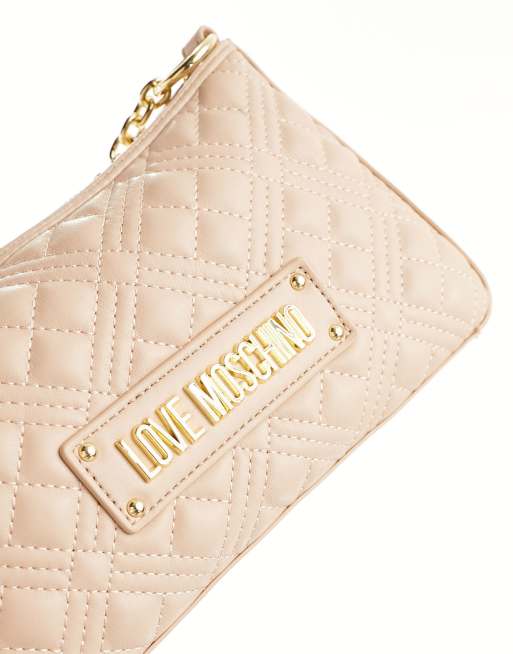 Love Moschino – Camelowa pikowana torba na ramię, 2 z 4