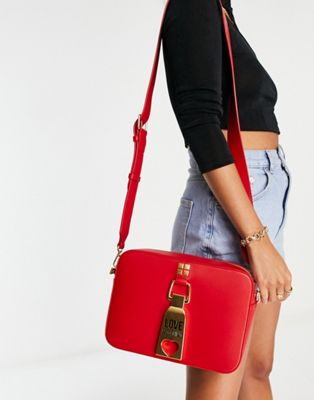 Love Moschino camera bag in red