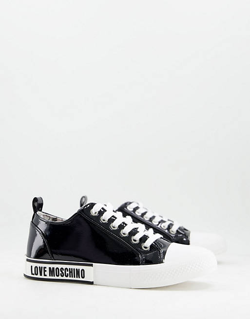 Love Moschino casual lace up sneakers in black