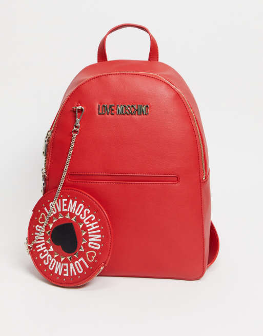 Moschino store red backpack