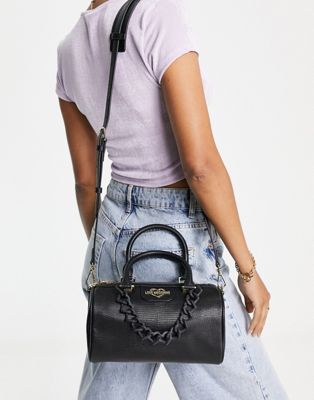 Love Moschino chain detail holdall in black