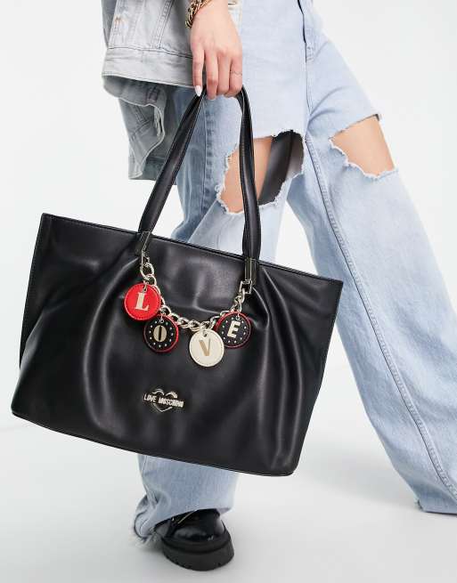 Love moschino chain tote bag new arrivals