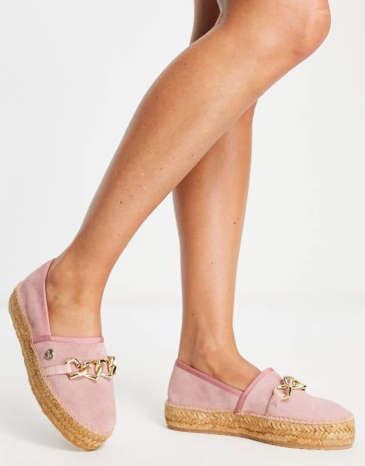 Love Moschino chain espadrilles in light rose