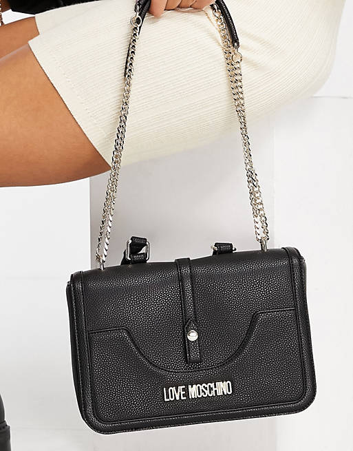 Love Moschino chain shoulder bag in black