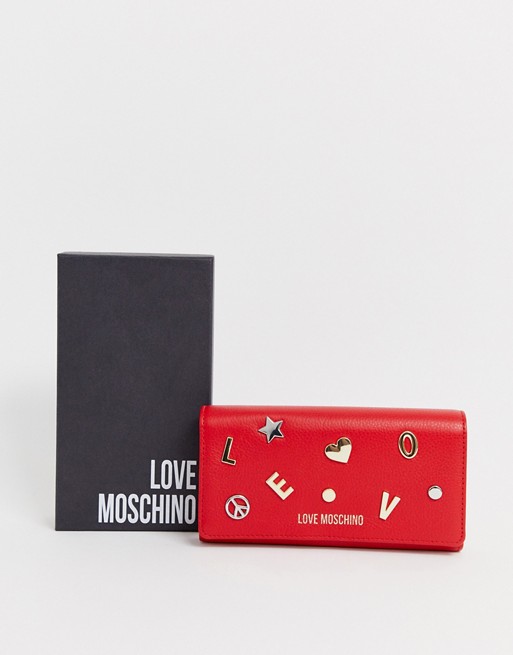 Love Moschino charm stud faux Leather Purse