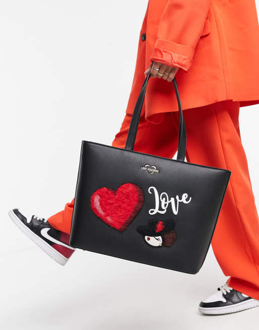 Love Moschino charming dolls tote bag in black