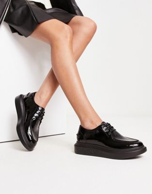 Love Moschino chunky lace up shoes in black - ASOS Price Checker