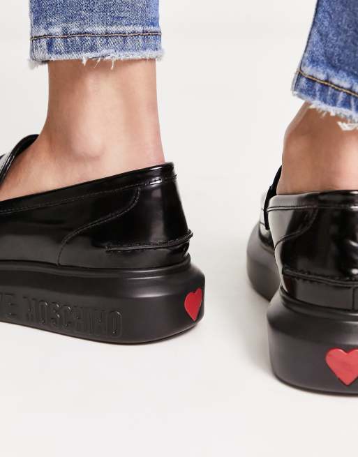 Moschino hot sale loafers womens