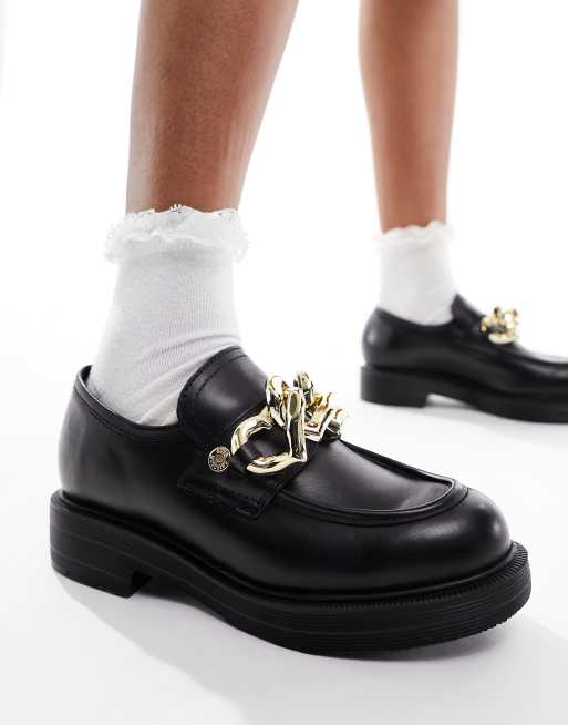 Black best sale moschino shoes