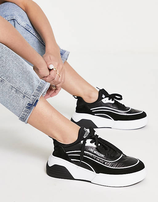Love Moschino chunky trainers in black | ASOS
