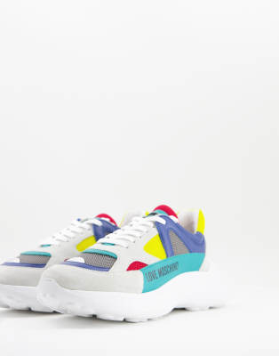 multi coloured chunky trainers