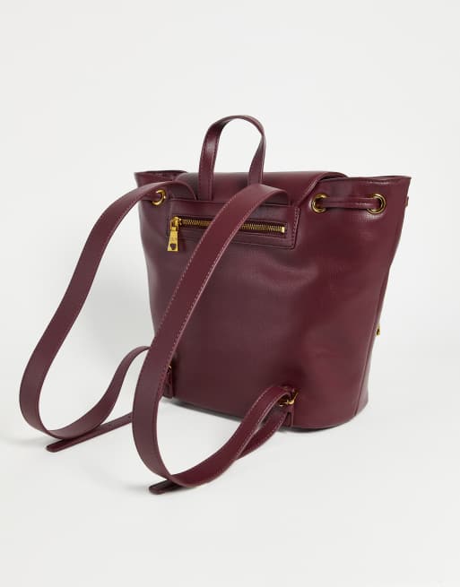 Love Moschino – Ciemnoczerwony plecak z apaszką, 3 z 4