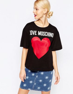 love moschino heart t shirt