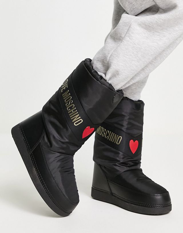 Love Moschino classic Snow boots in black