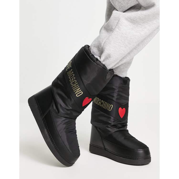 Love Moschino classic Snow boots in black ASOS