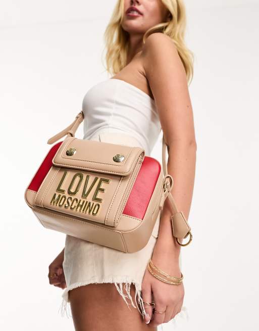 Love Moschino contrast camera bag in tan, 4 of 4
