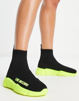 moschino sock sneaker