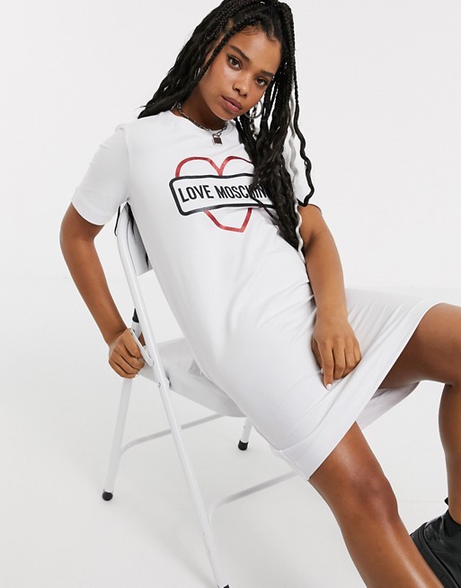 Love Moschino core heart logo t-shirt dress