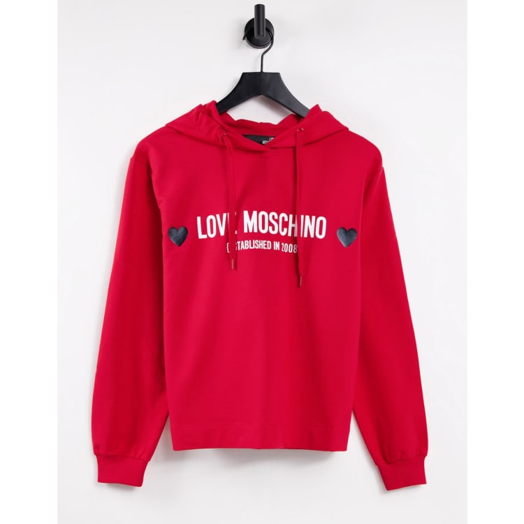 Red store moschino hoodie