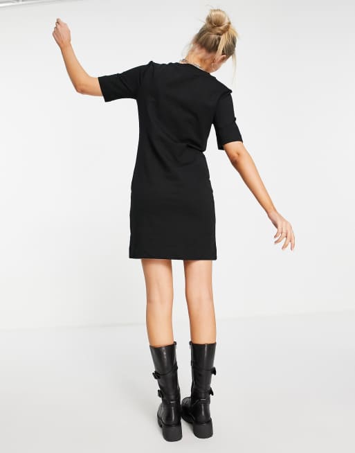 Love Moschino core logo t-shirt dress in black, 2 of 4