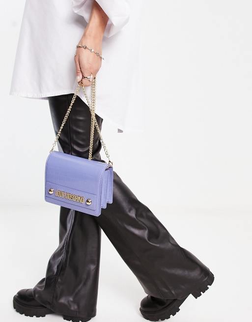 Love Moschino cross body bag in lilac croc | ASOS