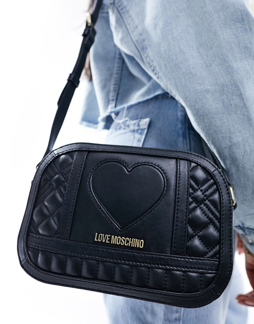 Love Moschino crossbody bag in black-Pink
