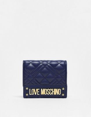 Love Moschino diamond quilted purse in navy