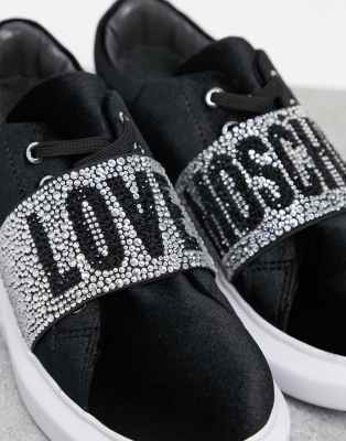 love moschino black trainers