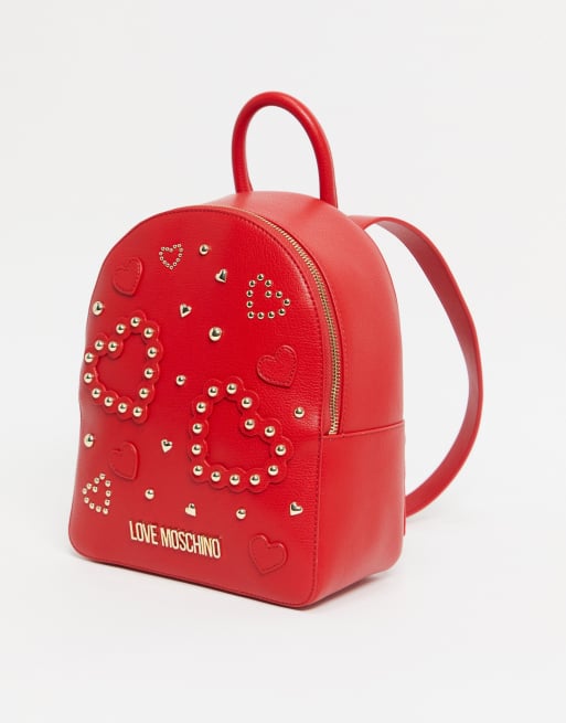 Moschino cheap red backpack