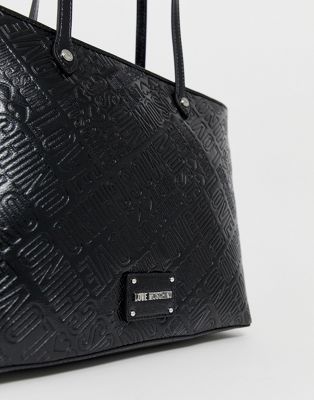 Love Moschino embossed tote bag in 
