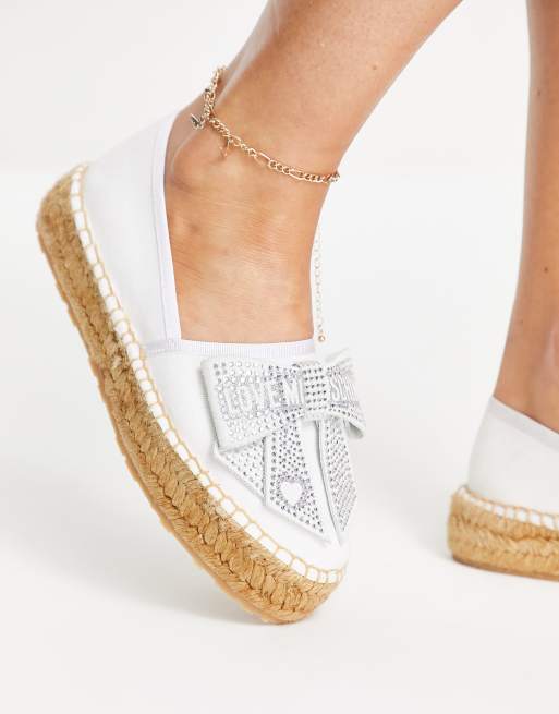 Love moschino store espadrilles white