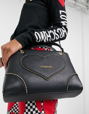Love Moschino embroidery of love tote 
