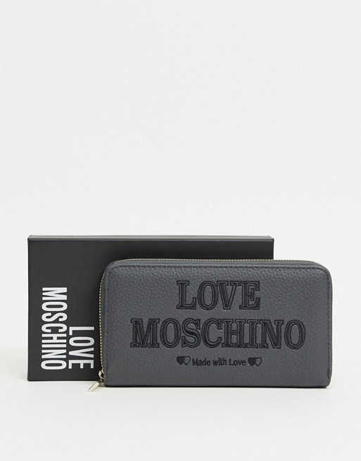 Love Moschino essential purse in grey