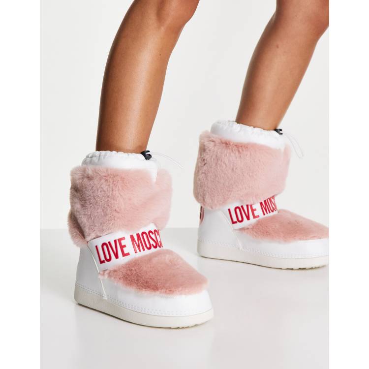 Moschino faux store fur boots