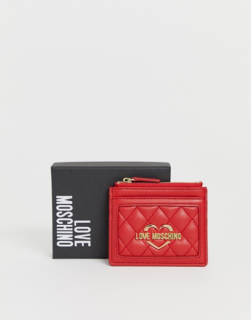 Love Moschino faux leather card holder