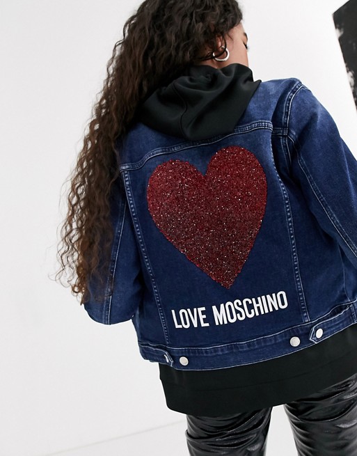 Love Moschino fitted denim jacket