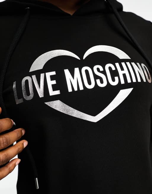 Moschino Hoodie With Logo in Black for Men