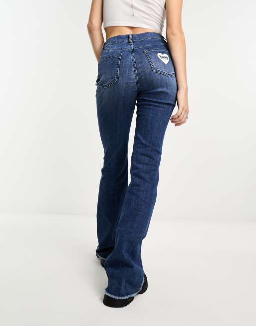 【関税&送料込】Moschino Jeans Flared Pants Stretch denim flared trousers Moschino Jeans | Moschino