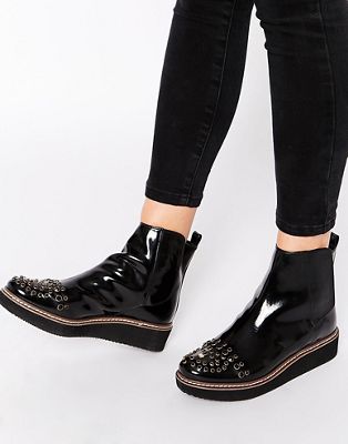 love moschino flatform ankle boots