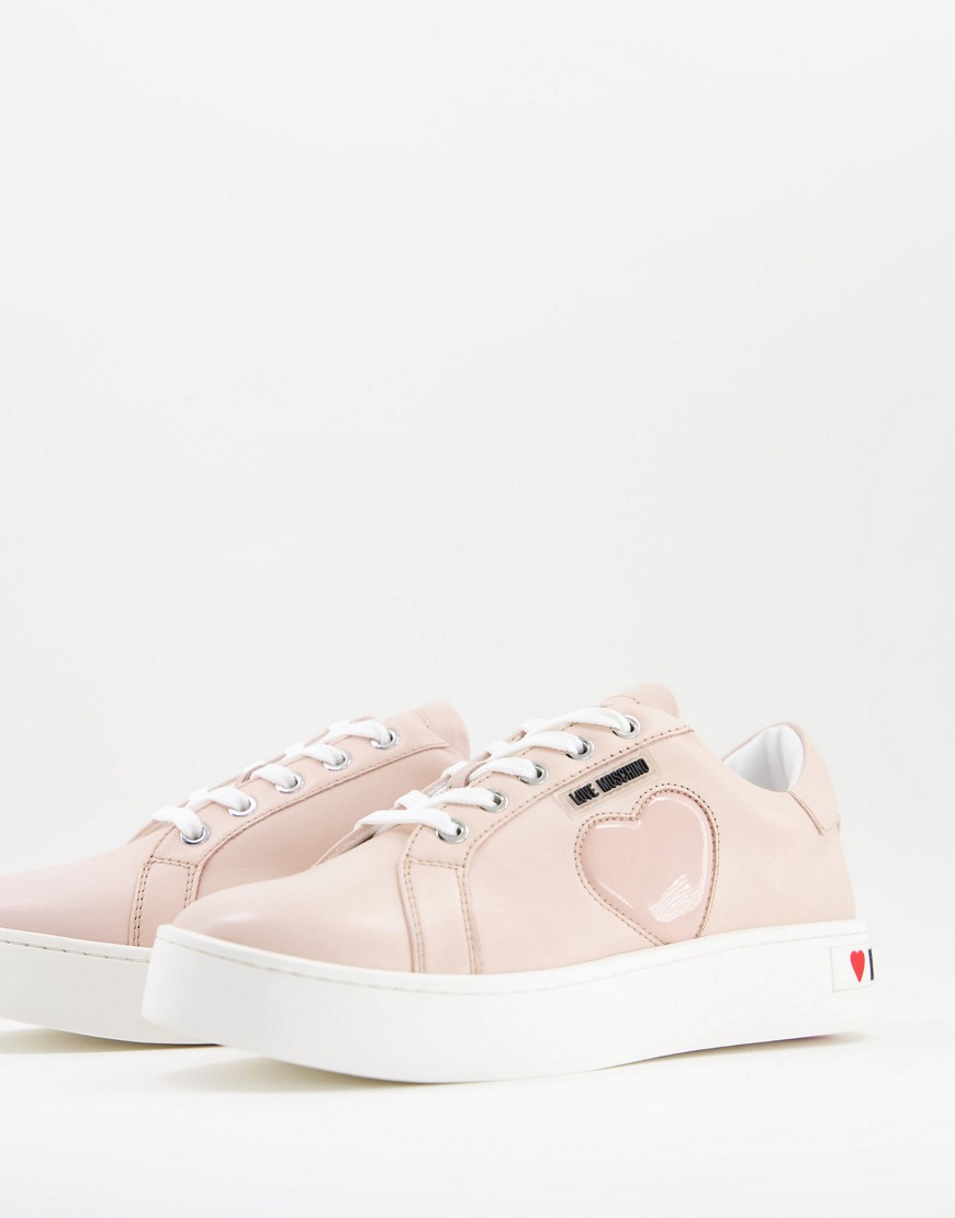 Love Moschino flatform sneakers in light pink