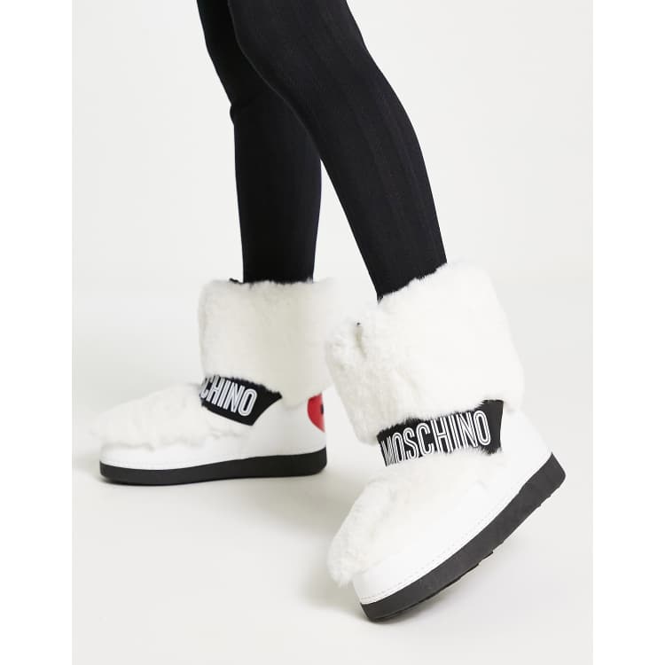 moschino fur boots