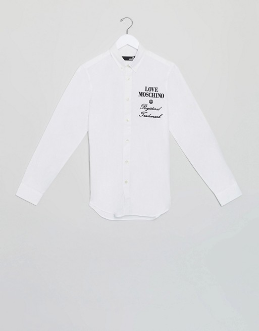 Love Moschino front print long sleeve shirt